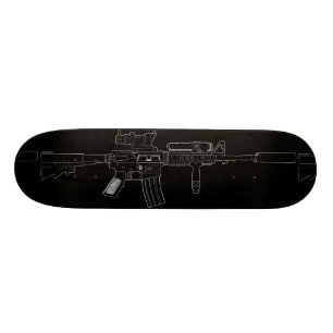 M4 SOPMOD Skateboard-Plattform-Schwarzes Skateboard