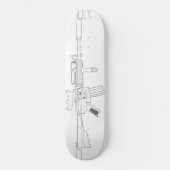 M4 SOPMOD Skateboard-Plattform-Weiß Skateboard (Vorderseite)
