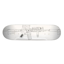 M4 SOPMOD Skateboard-Plattform-Weiß
