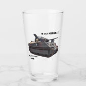 M4A3 Sherman-Tank "Iwo Jima Überlebende Pint Glas (Vorderseite)