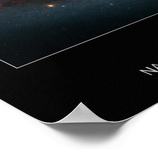 M51 Whirlpool Galaxy Poster (Ecke)