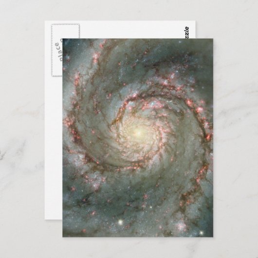 M51 Whirlpool Galaxy Postkarte Wissenschaft Gesche (Vorne/Hinten)