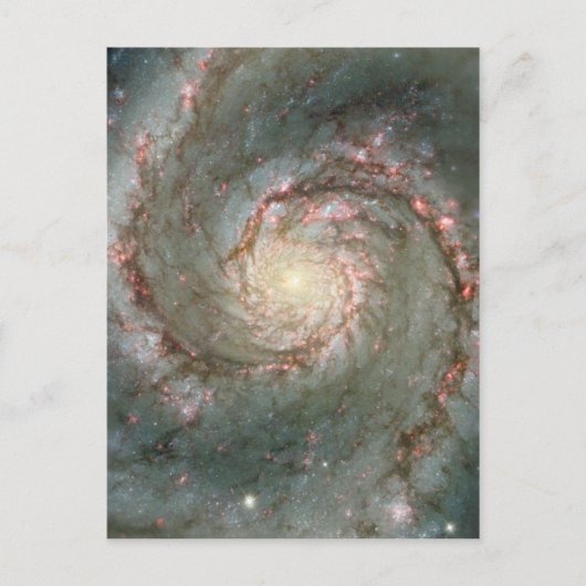 M51 Whirlpool Galaxy Postkarte Wissenschaft Gesche (Vorderseite)