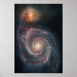 M51 Whirlpool Spiralgalaxie NASA Poster