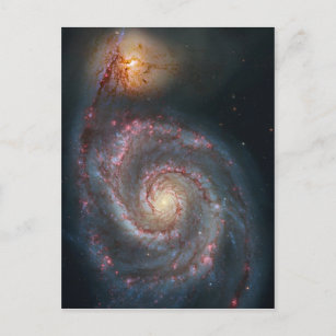 M51 Whirlpool Spiralgalaxie NASA Postkarte