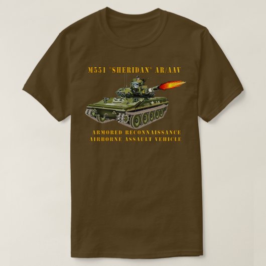 M551 Sheridan Firing ARAAV T-Shirt (Design vorne)