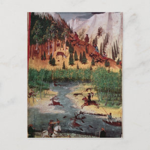 M5751 f.2v Maximilian I jagd Hirsche Postkarte