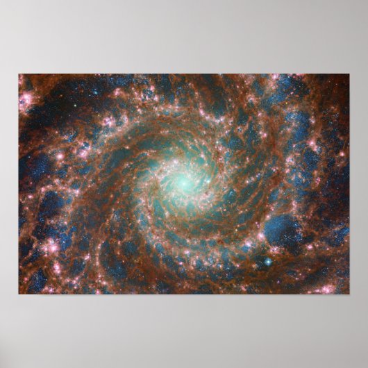M74 Spiralgalaxie | NGC 628 | Hubble & JWST Poster (Vorne)