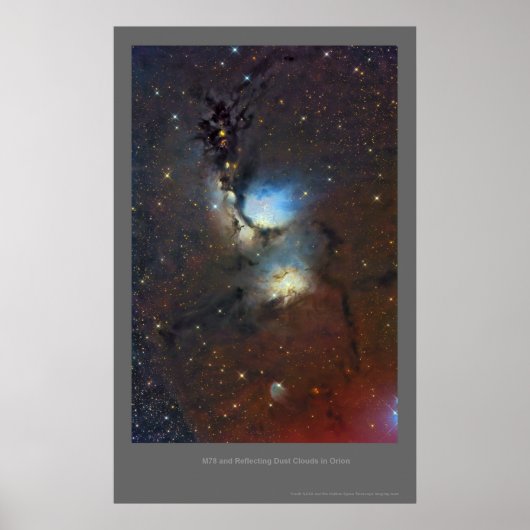 M78 Reflektionsnebel im Orion Poster (Vorne)