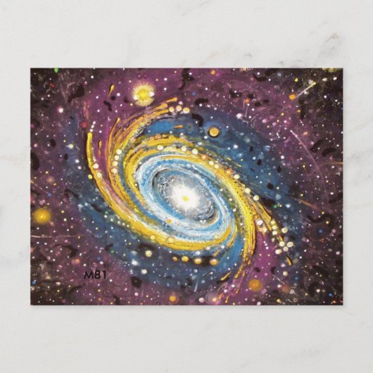 M81 Spiralgalaxie Postkarte (Vorderseite)