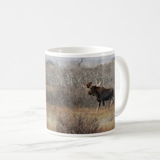 M8 Bull Elche in Scrub Brush Kaffeetasse (VorderseiteRechts)