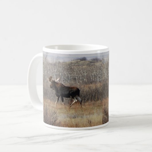 M8 Bull Elche in Scrub Brush Kaffeetasse (Vorderseite Links)