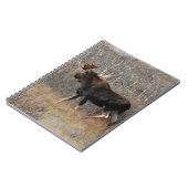 M8 Bull Elche in Scrub Brush Notizblock (Linke Seite)