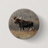 M8 Stier Elche Button (Vorderseite)
