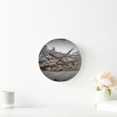 M-10 Tankzerstörer des Zweiten Weltkriegs Runde Wanduhr (Zuhause)