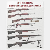 M-1 CARBINE und BAR Fleecedecke (Vorderseite)