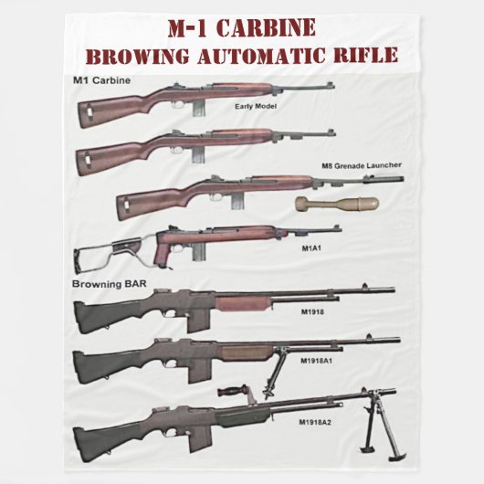 M-1 CARBINE und BAR Fleecedecke (Vorderseite)