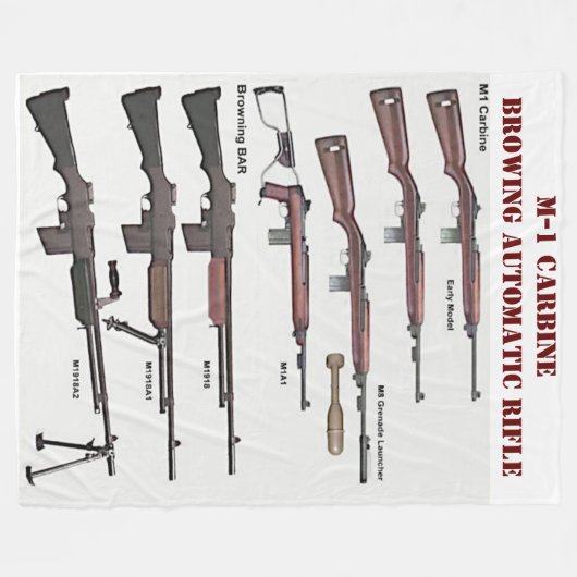 M-1 CARBINE und BAR Fleecedecke (Vorderseite (Horizontal))