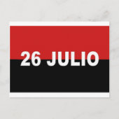 M-26-7 Flag - Bandera del Movimiento 26 de Julio. Postkarte (Vorderseite)