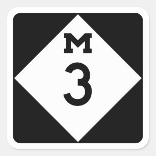 M-3, Michigan, USA Quadratischer Aufkleber
