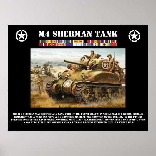 M-4-Sherman-Tank-Poster Poster (Vorne)