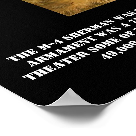 M-4-Sherman-Tank-Poster Poster (Ecke)