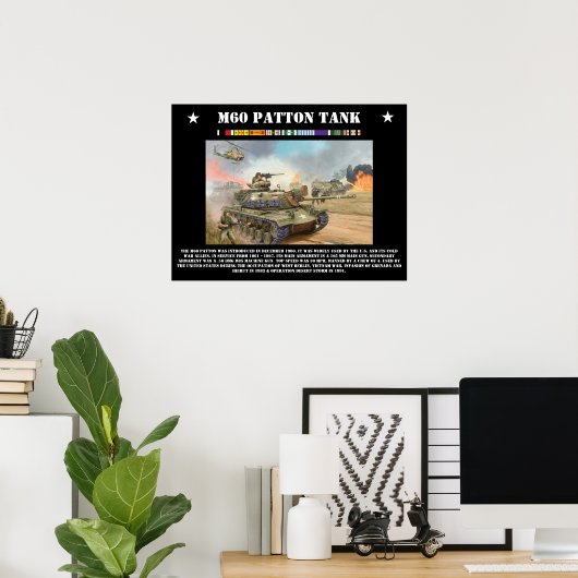 M-60 Patton Tank Poster (Heimbüro)