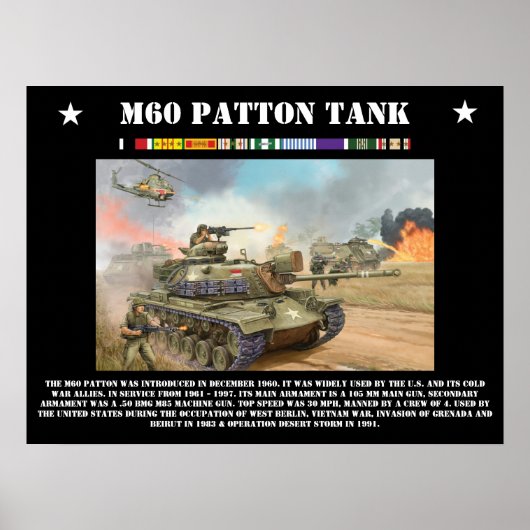 M-60 Patton Tank Poster (Vorne)