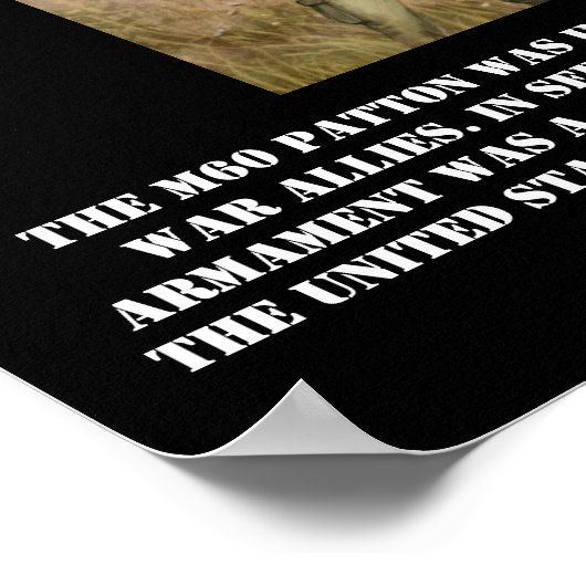 M-60 Patton Tank Poster (Ecke)