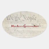 M A C A - Make America Constitutional Again! Ovaler Aufkleber (Vorderseite)
