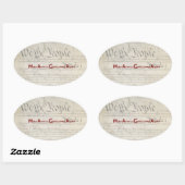 M A C A - Make America Constitutional Again! Ovaler Aufkleber (Blatt)