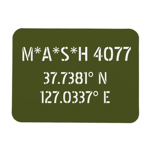 M*A*S*H 4077 Breitengrad Magnet (Horizontal)