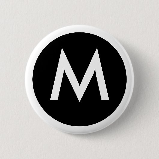 M Abzeichen Monogramm Button (Vorderseite)