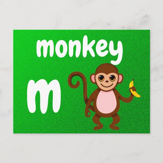 m - Affenblitzkarte Postkarte (Vorderseite)
