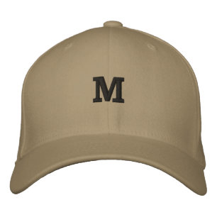 M Anfangsbuchstabe Männer-Woll-Hut-Zeichen Bestickte Baseballkappe