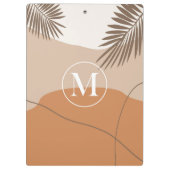 M - Anfangsbuchstaben M Abstraktes Design Klemmbrett (Rückseite)