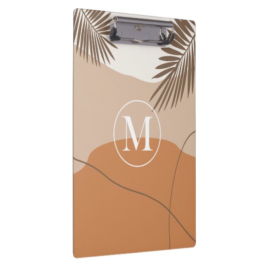M - Anfangsbuchstaben M Abstraktes Design Klemmbrett (Rechts)