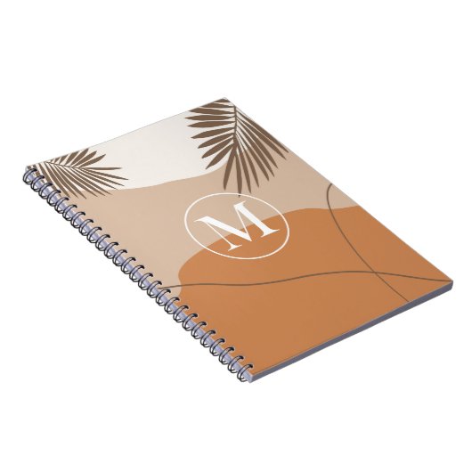 M - Anfangsbuchstaben M Abstraktes Design Notizblock (Rechte Seite)