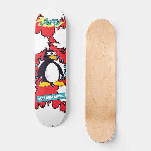 M.B. DER PINGUIN SKATEBOARD (Vorderseite)