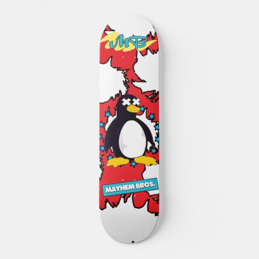 M.B. DER PINGUIN SKATEBOARD (Vorderseite)