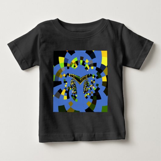 M Blau Baby T-shirt (Vorderseite)