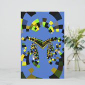 M Blau Briefpapier (Stehend Vorderseite)