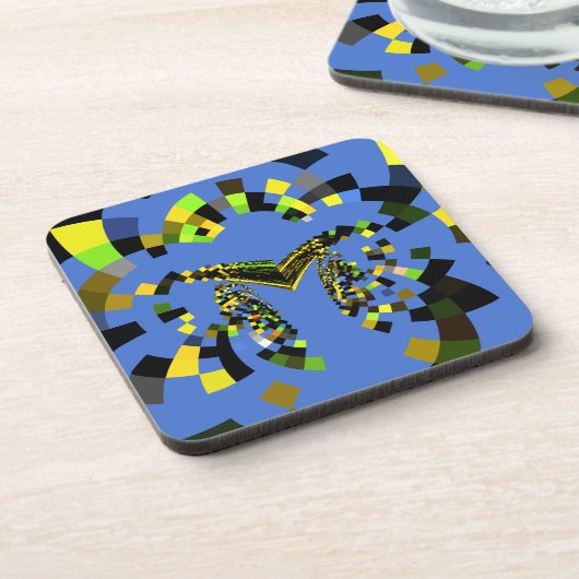 M Blau Getränkeuntersetzer (Linke Seite)