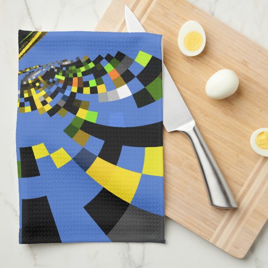 M Blau Handtuch (Viertel Falte)