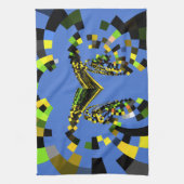 M Blau Handtuch (Vertikal)