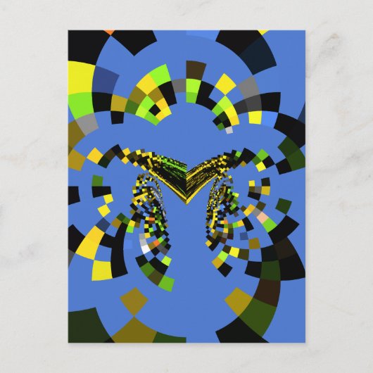 M Blau Postkarte (Vorderseite)