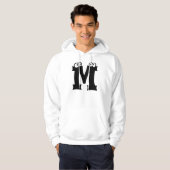 M, Brief mit Augenbrauen Hoodie (Vorne ganz)