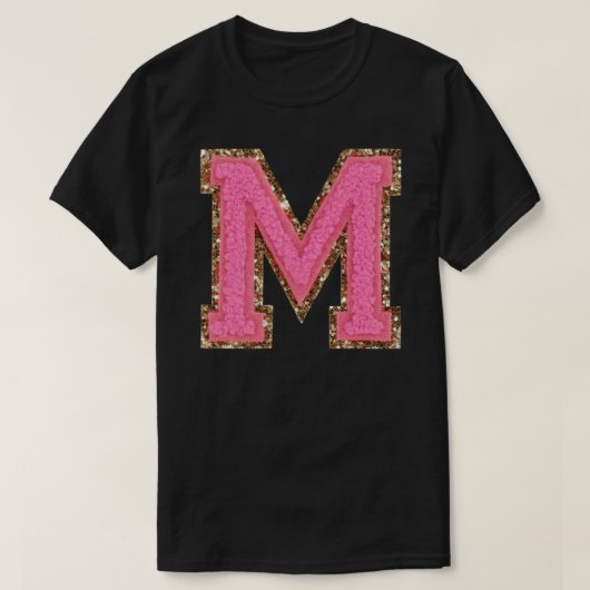 M - Bubblegum Glitzer - Fettleber-Buchstabenklamme T-Shirt (Design vorne)