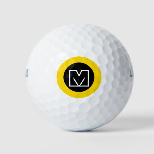 M Buchstabe, erster Golfspieler, cool Golfball (Vorderseite)