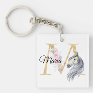 M Buchstabe personalisierte Bezeichnung Monogramm Schlüsselanhänger
